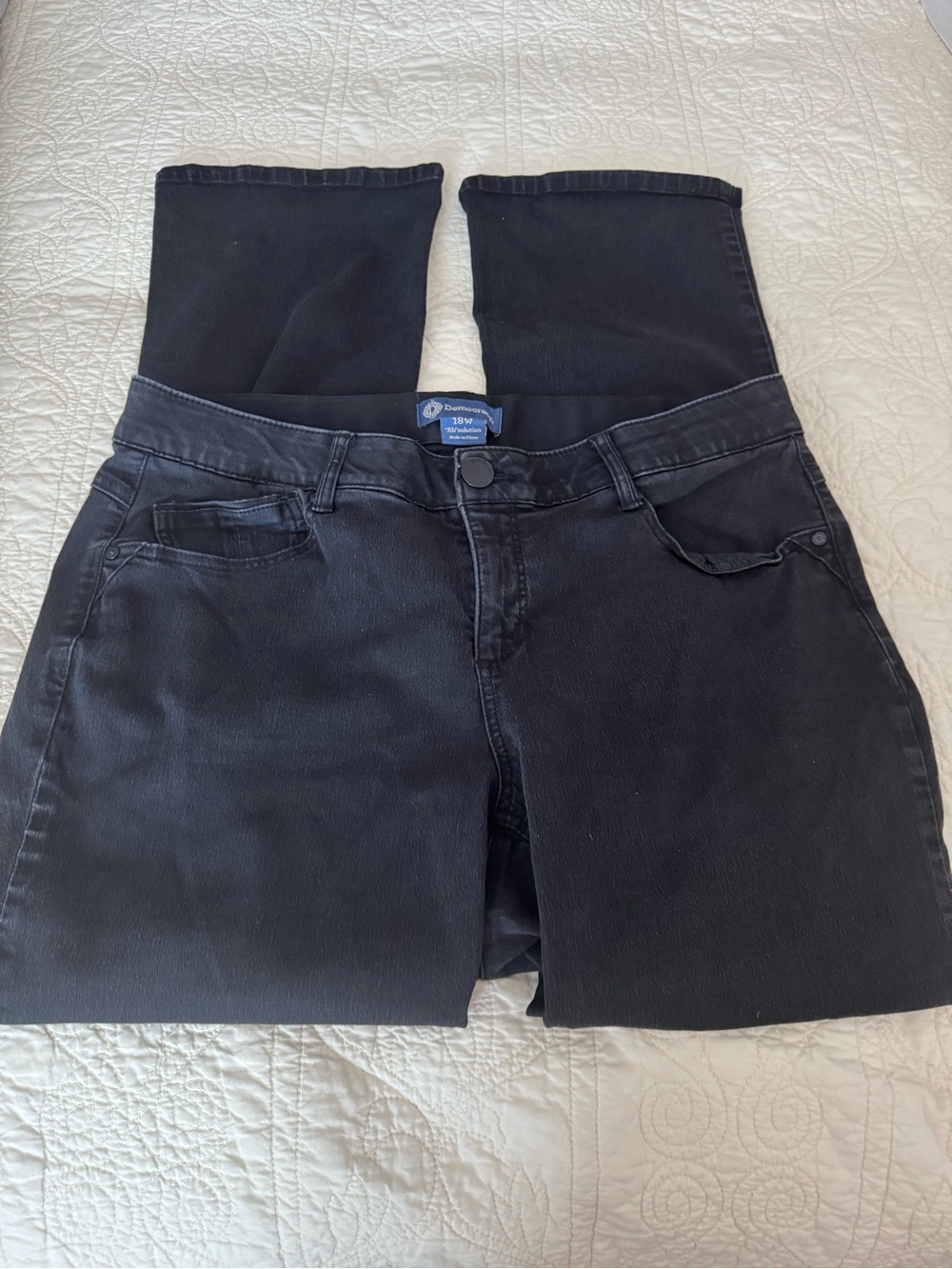 Democracy Ab Solution Black Bootcut Jeans Size 18W - Picture 3 of 10